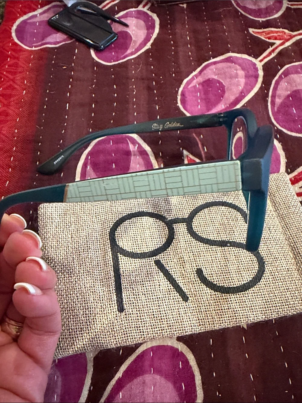 Stay Golden Matte Teal Cat-Eye Reading Glasses for Women +2.50